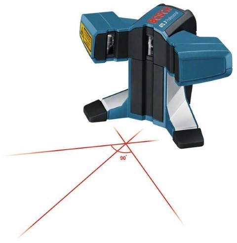 BOSCH GTL3 TILE LASER PROJECTS 3 LINES AT 90 AND 45 DEGREE ANGLE